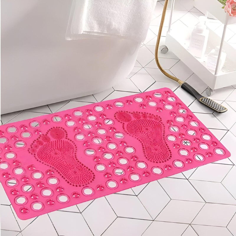 Hole Bath Tub Mat - Non-Slip, Flexible, and Perforated Mat for Bathtub Safety, Fits Most Standard Tubs (1 piece of the color shown) - Image 1