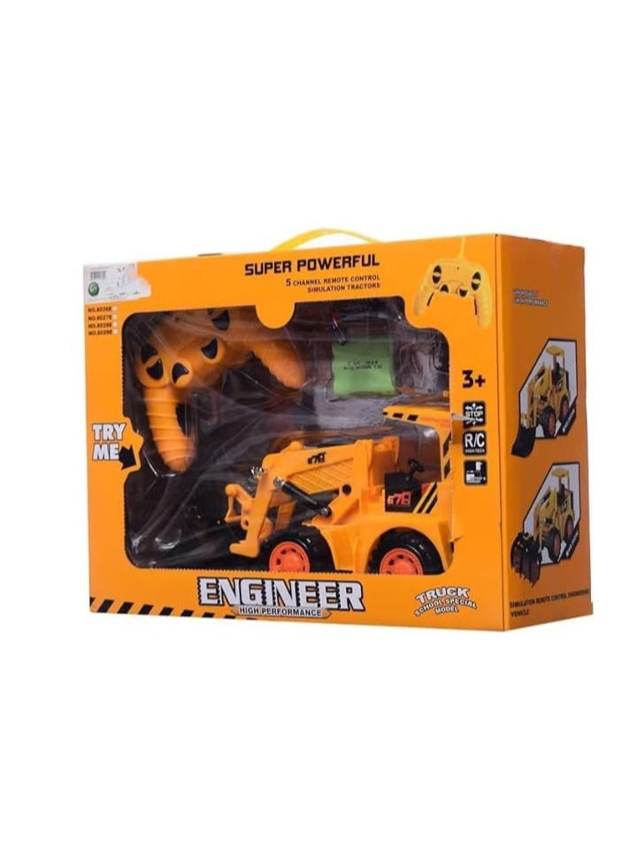 Super Powerful Remote Control Construction Tractor Toy, 5 Channel Remote Control Engineer Vehicle, Suitable for Ages 5 and Up - Image 1
