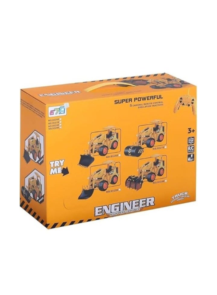 Super Powerful Remote Control Construction Tractor Toy, 5 Channel Remote Control Engineer Vehicle, Suitable for Ages 5 and Up - Image 2
