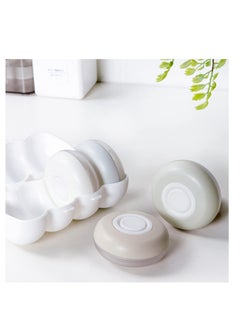 Excefore 1 Set Travel Press-on emulsion dispenser, Travel Containers for Toiletries, Round Travel Pod-s Toiletries with Case, Suitable for Cosmetic Jars Lip Balm Lotion Storage for Toiletries  - Image 2