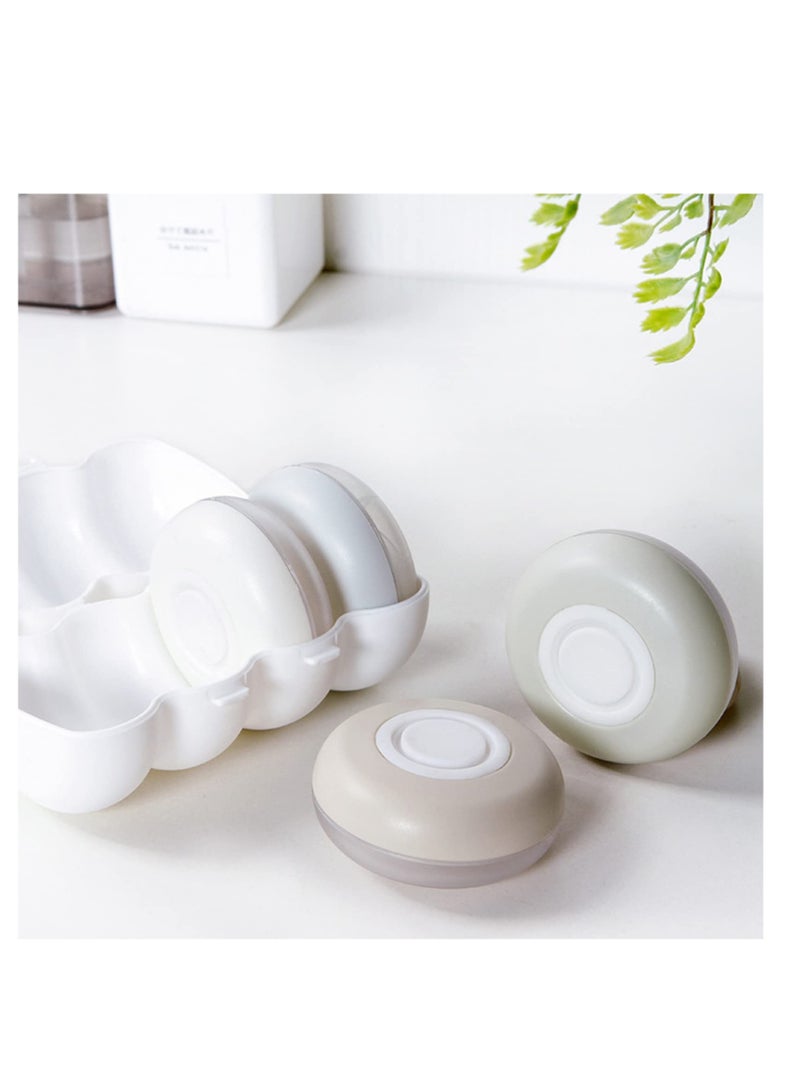 Excefore 1 Set Travel Press-on emulsion dispenser, Travel Containers for Toiletries, Round Travel Pod-s Toiletries with Case, Suitable for Cosmetic Jars Lip Balm Lotion Storage for Toiletries  - Image 2