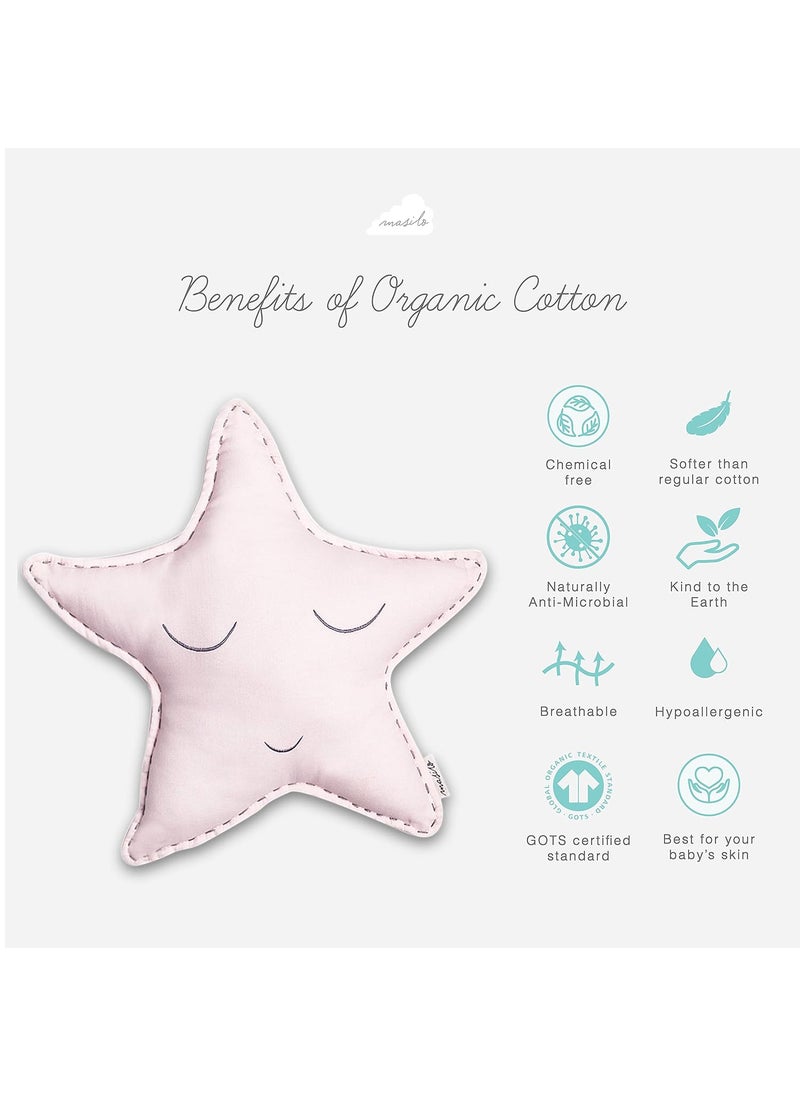 Masilo Masilo Organic Cotton Baby Blanket with Toy for Newborn/Infant-Dohar Blanket Combo-1X Blanket, 1X Toy, Star Pink  - Image 3