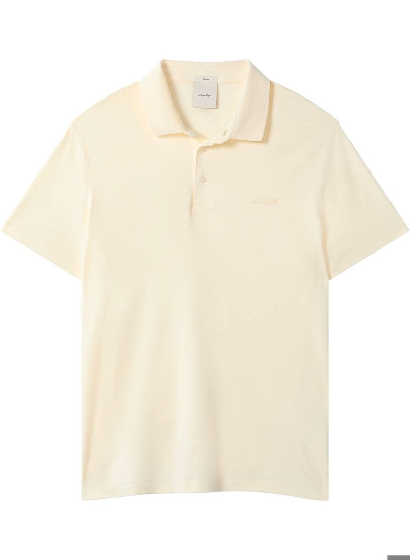 كالفن كلاين بولوشيرت بقصة سليم من القطن مزين بشارة - Image 2