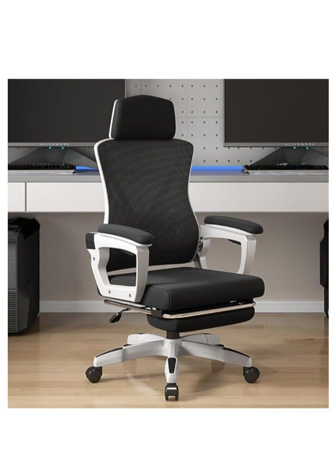 Gaming Chair Office Chair Computer Chair with Footrest Support Backrest and Armrest Ergonomic Chair, Adjustment Height and Reclining for Home Office