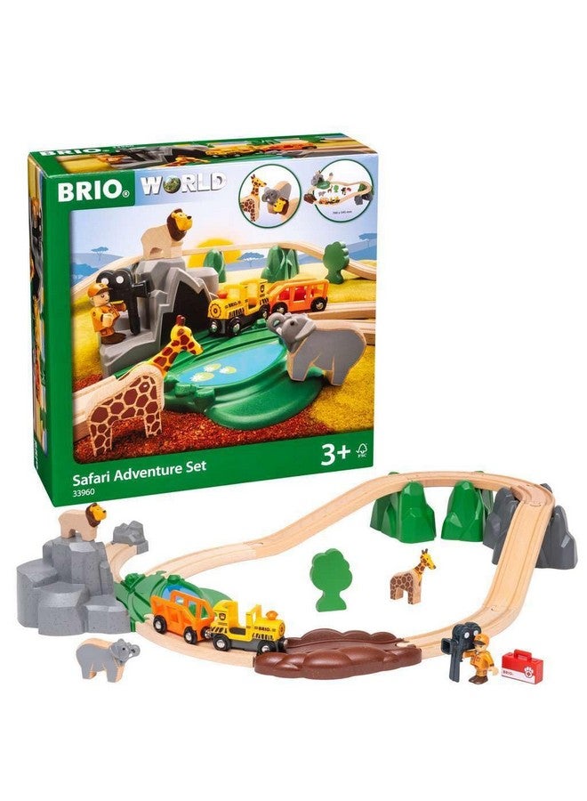 Brio BRIO World 33960 - Safari Adventure Set - 26 Piece FSC-Certified Wooden Toy Train Set for Kids Ages 3 and Up | Imaginative Play | Educational | Compatible Railway Systems  - Image 4