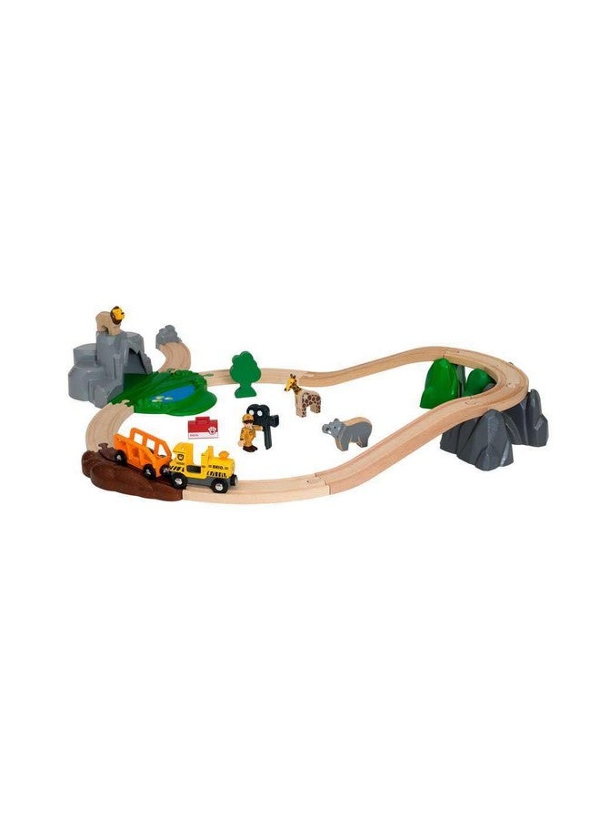 Brio BRIO World 33960 - Safari Adventure Set - 26 Piece FSC-Certified Wooden Toy Train Set for Kids Ages 3 and Up | Imaginative Play | Educational | Compatible Railway Systems  - Image 2