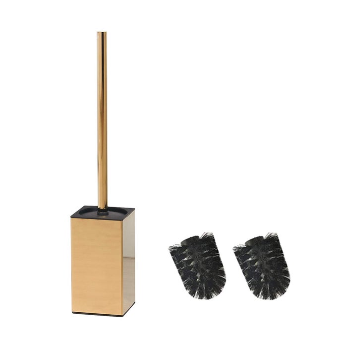 304 STAINLESS STEEL SQUARE STAND TOILET BRUSH HOLDER GOLD