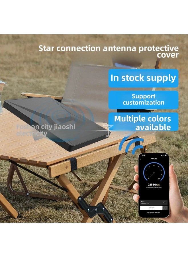 Suitable For Star Link Mini Antenna Anti-collision Protective Shell Outdoor Camping Silicone Antenna Satellite Protective Cover Bracket-Product Color:Black