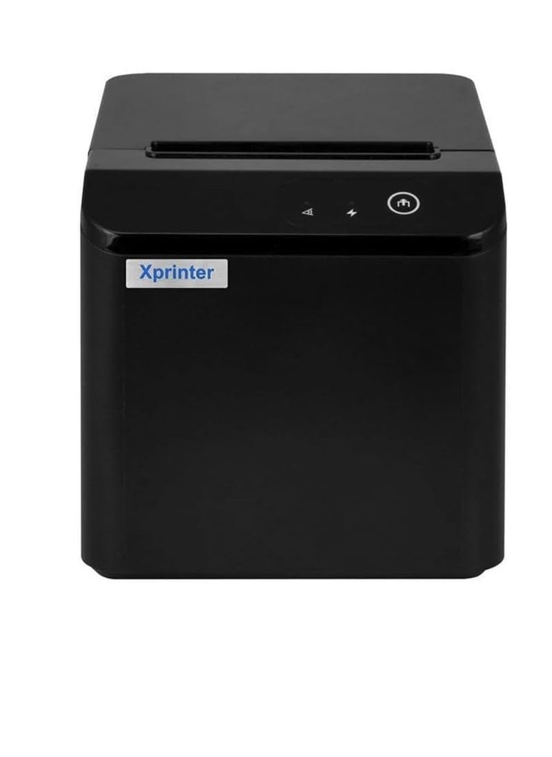 80mm thermal bill printer with automatic cutter, USB powered, model XP-T80Q, monochrome