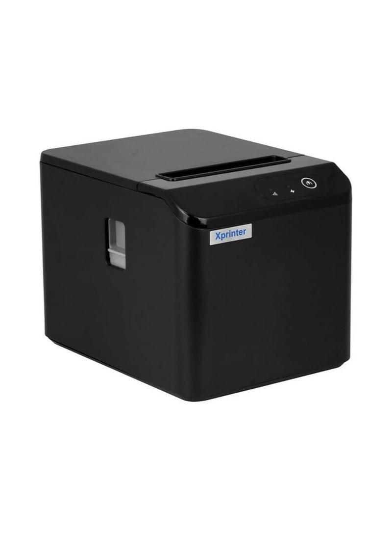 80mm thermal bill printer with automatic cutter, USB powered, model XP-T80Q, monochrome