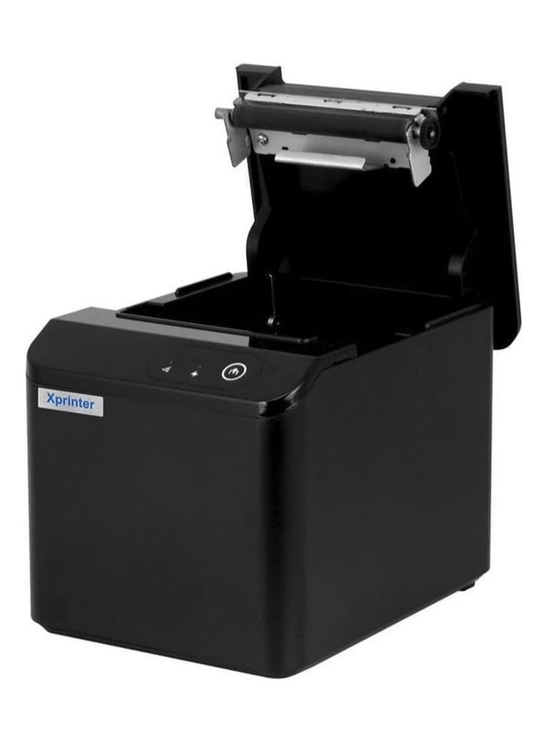 80mm thermal bill printer with automatic cutter, USB powered, model XP-T80Q, monochrome