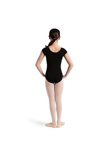 Capezio Little Girls' Classic Short Sleeve Leotard,Black,S (4-6) - Image 2