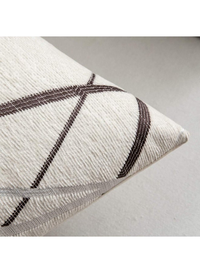 ميولي Miulee Christmas Pack of 2 Disporative Throw Pillow Covers المنسوج من المنسوجة Chenille Cozy Modern Modern Soft Beige Square Cushion shams لغرفة النوم سيارة أريكة 16 × 16 بوصة - Image 2