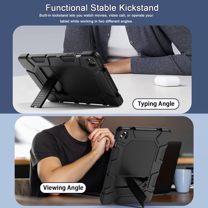 Rantice Case for Samsung Galaxy Tab A9+/A9 Plus 11” 2024, Heavy Duty Shockproof Rugged Protective Case with Kickstand for Galaxy Tab A9+/A9 Plus 11 Inch (SM-X210/X216/X218), Black - Image 5