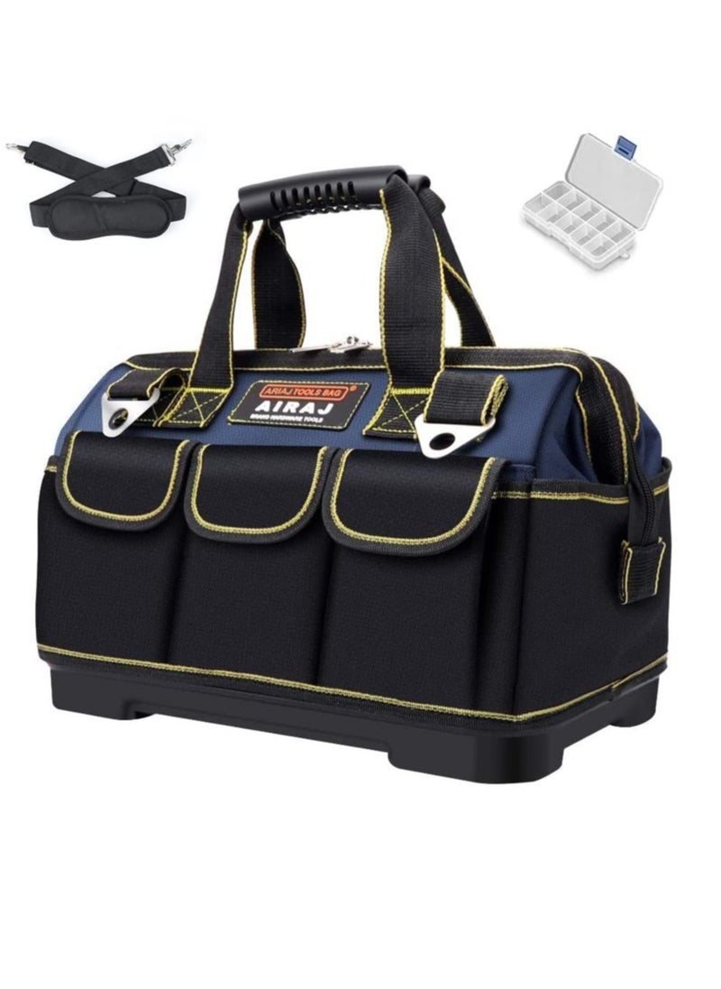 Excefore - 18 Inch Tool Bag, Double Waterproof Fabric Large Tool Bag with Soft Padded Handle and Adjustable Shoulder Strap, Canvas Tool Bag Heavy Duty - Image 1