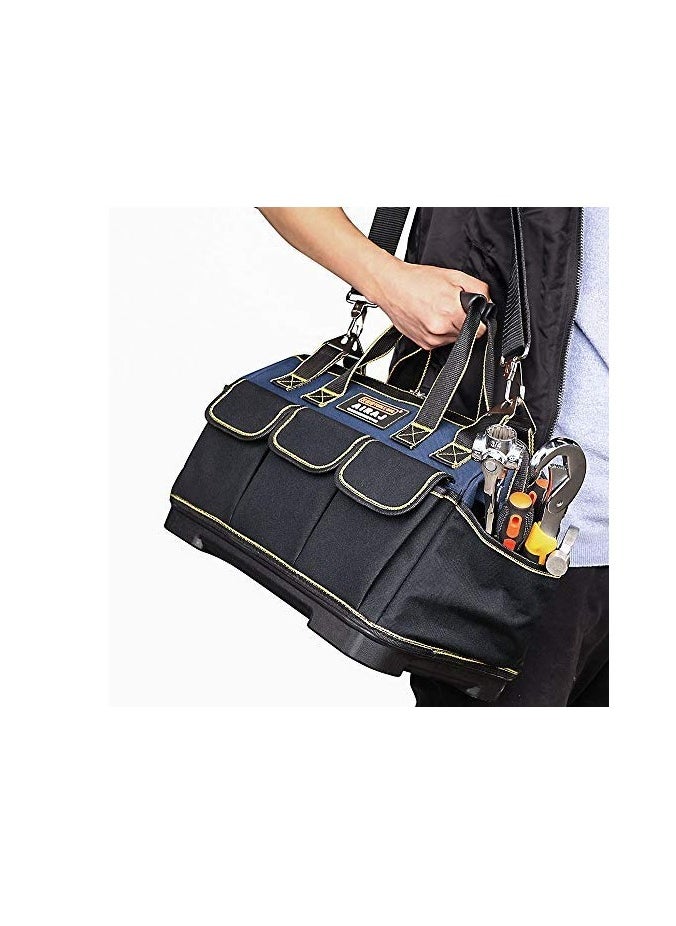 Excefore - 18 Inch Tool Bag, Double Waterproof Fabric Large Tool Bag with Soft Padded Handle and Adjustable Shoulder Strap, Canvas Tool Bag Heavy Duty - Image 1