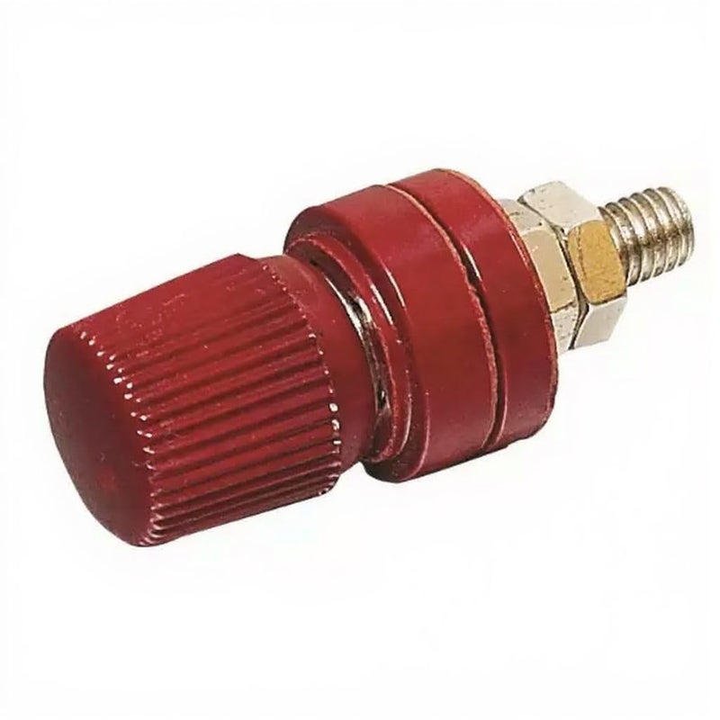 Panel Mount Binding Post Terminal, 8mm Banana Plug Compatible, Screw Type Electrical Connector for Test Benches and Power Panels (2, red, 8mm) - Image 1