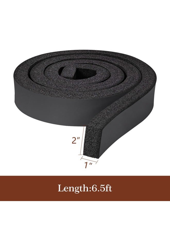 Yotache Open Cell Foam Air Conditioner Insulation Seal Strip 2"x1", Non-Adhesive Air Conditioning Weather Strip, 6.5 Feet Long - Image 2