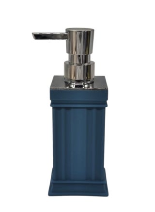 AKDC Plastic Liquid Soap Dispenser for Bathroom & Kitchen Sink, Dish Soap Dispenser With Easy-to-Press Pump -400ML-Blue&Silver