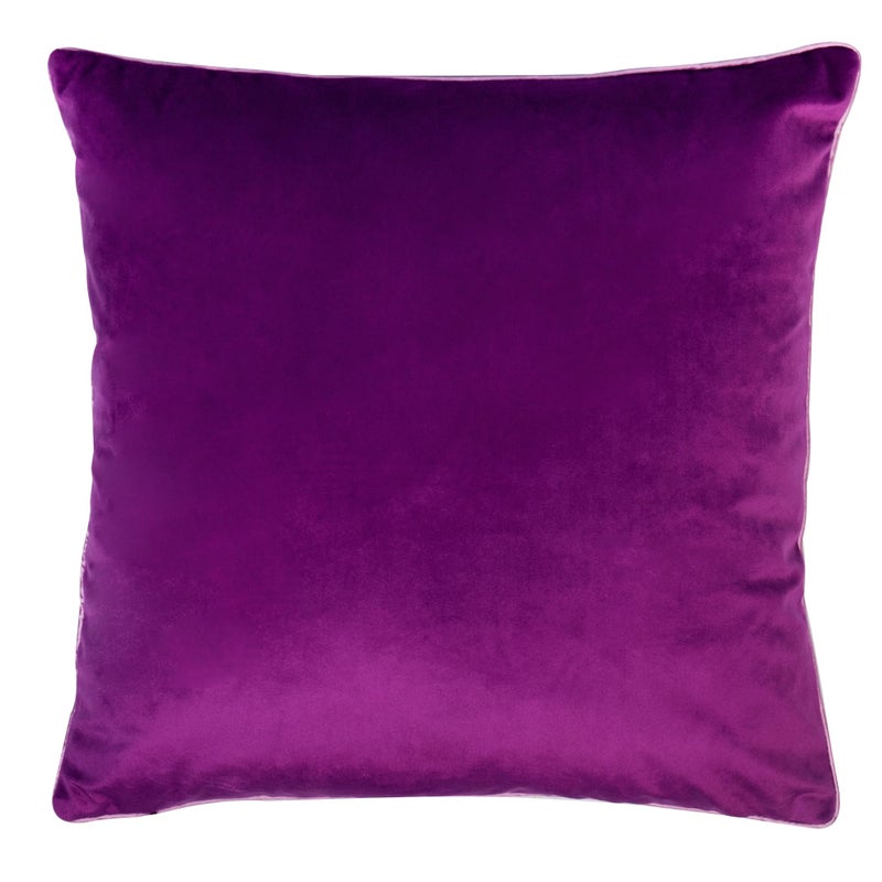 JWH Tiger Velvet Throw Pillow Cover Decorative Flower Emboidered Accent Pillow Case Print Cushion Purple Pillowcase for Bed Living Room Couch Bedroom 18x18 Inch Carmine Yellow - Image 4