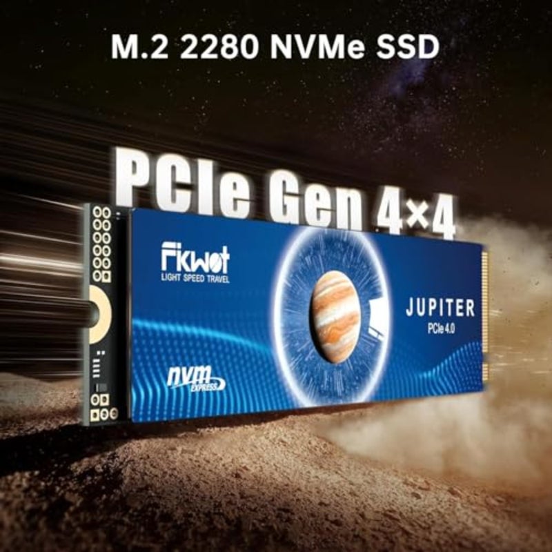 PS5/PC/Laptop Gaming NVMe SSD: M.2 2280 PCIe Gen4x4، بسرعة تصل إلى 7100 ميجابايت/ثانية، وحدة تخزين داخلية سوداء عالية السرعة - Image 3