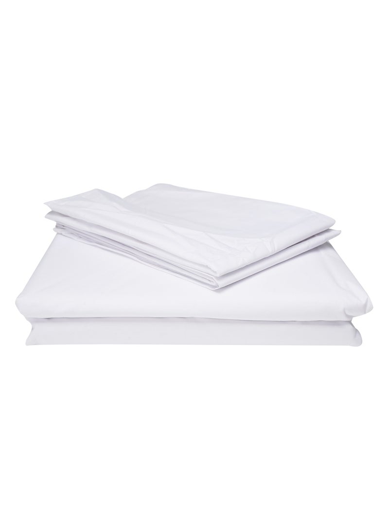 Home-Tex Design طقم ملاءات سرير فاخرة من هومتكس مكون من 3 قطع بمقاس كينج و200 خيط - ملاءة مسطحة واحدة 240 × 260 سم و2 غطاء وسادة 50 × 75 سم - Image 3