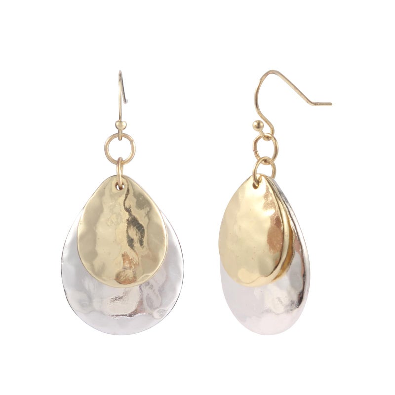 Jojomina Gold and Silver Mixed Metal Earrings for Women Dangling Vintage Two Tone Boho Small Dangle Earrings - Image 1