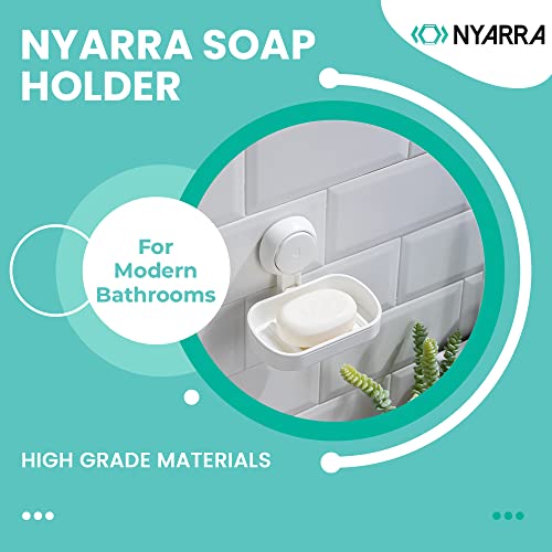 Nyarra Soap Holder for Bathroom, Non-Drill Vacuum Suction Holder Soap Stand for Bathroom, Durable Wall Mount Soap Dish, Easy One Push Installation [NR-0561] - Image 4