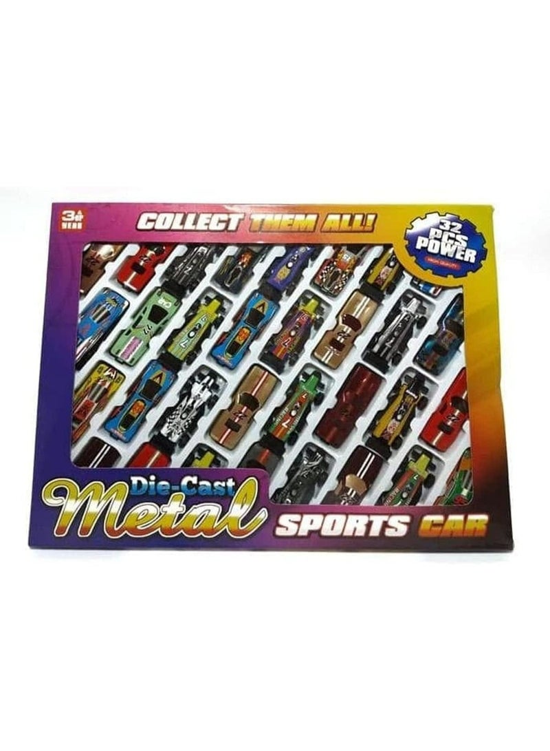 32 Pcs Die-Cast Metal Racing Sports Car Set - Collect Them All! - Image 2