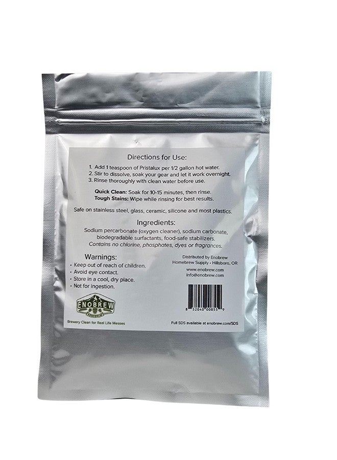 Enobrew مسحوق تنظيف أدوات القهوة إينوبرو بريستالوكس - مزيل بقع الأكواب المصنوعة من الفولاذ المقاوم للصدأ والأكواب المعزولة - نقع ليلي بدون فرك - يزيل زيوت وروائح القهوة - خالٍ من الكلور، آمن للاستخدام مع الطعام. (227 غرام) - Image 2