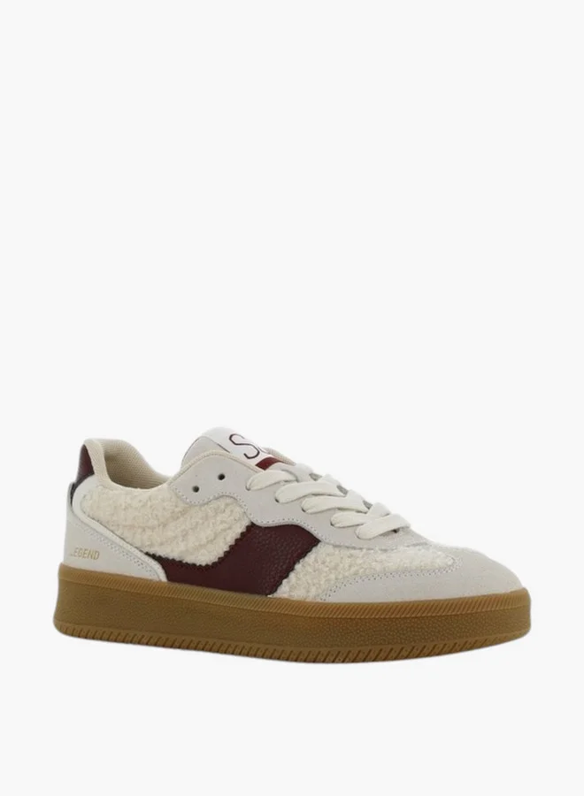 اس جي SJ Women's Panelled Lace-Up Sneakers