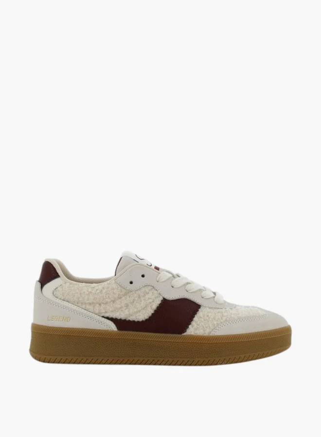 اس جي SJ Women's Panelled Lace-Up Sneakers