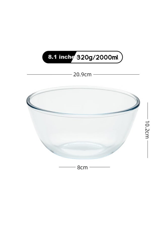 Onlycook Heat-Resistant Glass Bowl Salad Bowl Instant Noodle Bowl Rice Bowl Small Bowl Microwaveable Household Large 2000Ml Single - Image 2