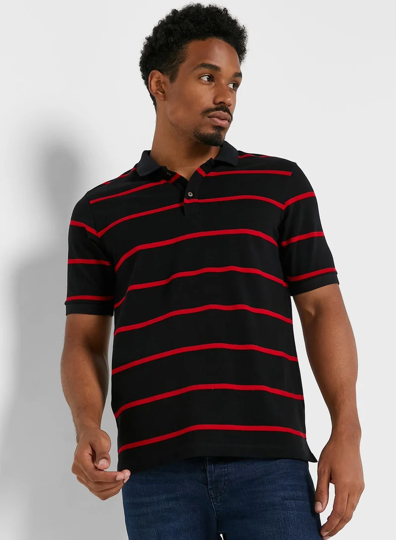 Seventy Five Striped Polo Shirt