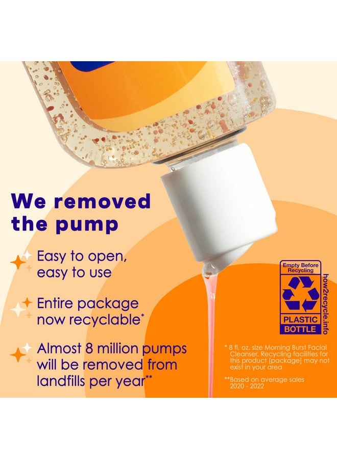 Clean & Clear Morning Burst Oilfree Facial Cleanser With Vitamin C & Ginseng Gentle Daily Face Wash For All Skin Types 8 Fl. Oz (Pack Of 6) Packaging May Vary - Image 5