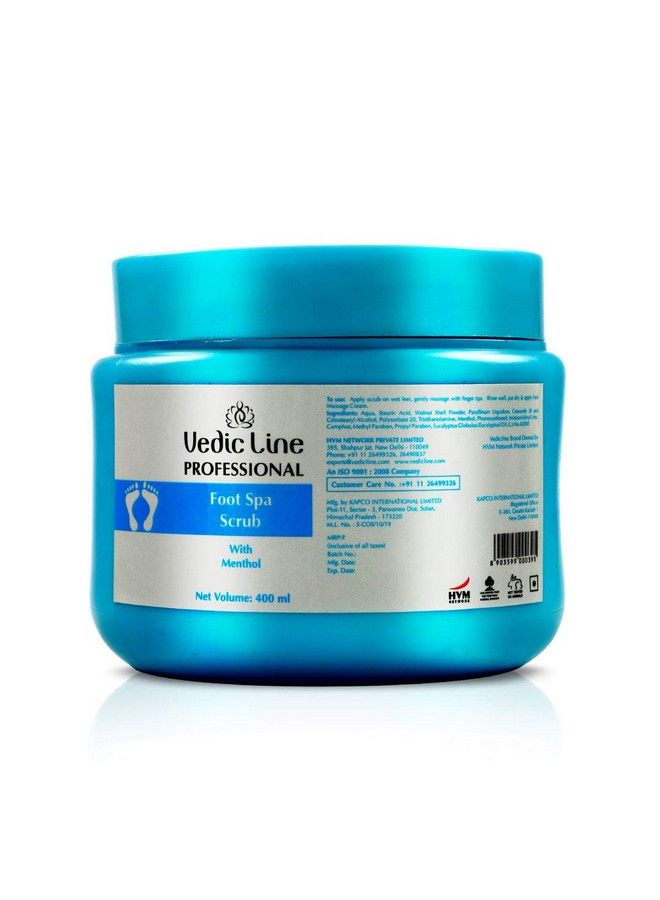 Vedicline Foot Spa Scrub Cleanses Dirt And Impurities Repair Cracked Heel With Eucalyptus Oilwalnut Shell Powder For Soft Heel 400Ml - Image 2
