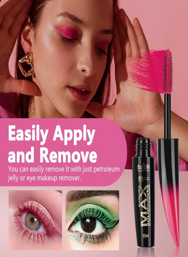 Joyeee 6 Colors Mascara Set, Colorful Mascara Waterproof Long-lasting Volumising Lengthening Curling, Create 3D Charming Eye Makeup, Brilliant Halloween/Christmas Gift Set for Women Teenage Girls#1 - Image 4