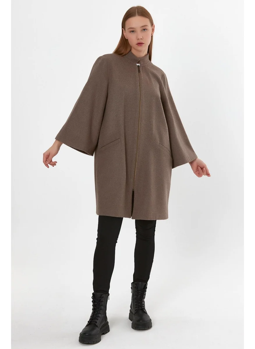 الكسندر جاردي Zippered Wool Coat (B23-26700)