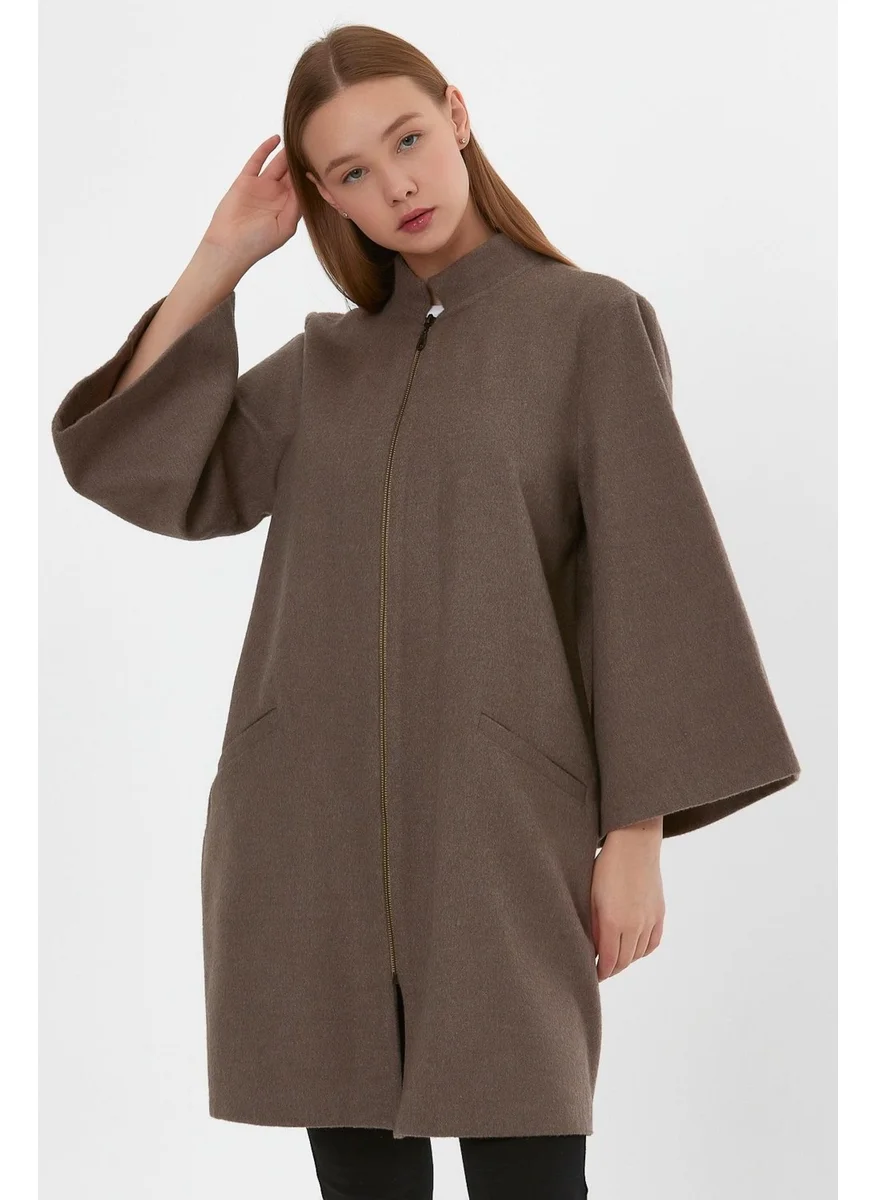 الكسندر جاردي Zippered Wool Coat (B23-26700)