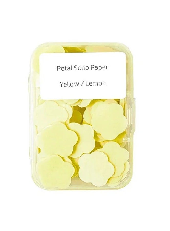 شرائح صابون محمول للسفر والشنطة باليمون - 100 شريحة - Image 1