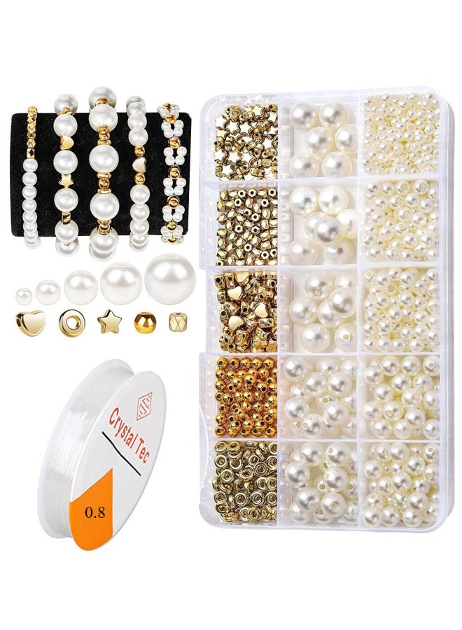 720 Pieces Handmade Bead DIY Set with Elastic String - Image 1