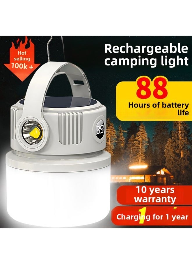 Generic Camping Light Solar Rechargeable Long Endurance Tent Light Emergency Light Camping Light Rechargeable Lights New-Color:Bulb Light  Can Charge Mobile Phones - Standard Configuration: High Brightness 688 + Until 99 Days + Four Levels Of Dimming  - Image 1