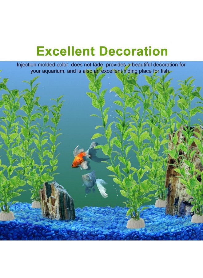 VAYINATO VAYINATO® 12 Inch Green Rotella Aquarium Fish Tank Decoration Plastic Plants | Artificial Plants for Indoor Home and Office Decoration 6 Pcs Pack by Petzlifeworld  - Image 2