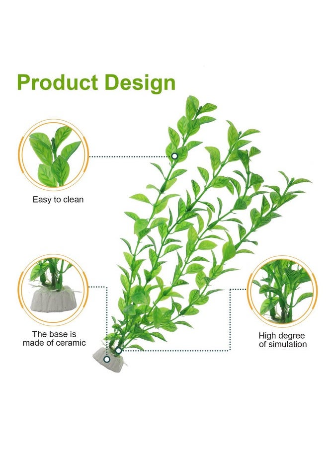 VAYINATO VAYINATO® 12 Inch Green Rotella Aquarium Fish Tank Decoration Plastic Plants | Artificial Plants for Indoor Home and Office Decoration 6 Pcs Pack by Petzlifeworld  - Image 5