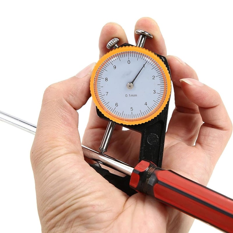Precision Dial Thickness Gauge 0 10mm Flat Head Leather Cloth Paper Jewelry Measuring Tool - Image 5