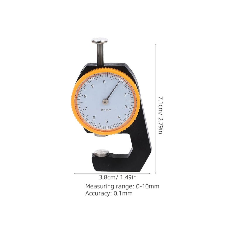 Precision Dial Thickness Gauge 0 10mm Flat Head Leather Cloth Paper Jewelry Measuring Tool - Image 3