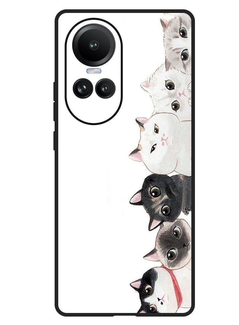 Theodor Protective Case Anti Scratch Shock Proof Bumper Cover For Oppo Reno 10/10 Pro Cute Cats - Image 1