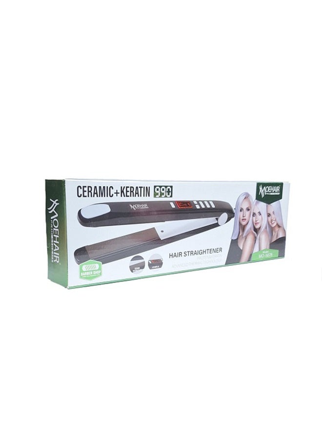 MoeHair Professional Ceramic & Keratin Hair Straightener – Advanced Heat Technology for Smooth, Shiny & Damage-Free Hair, Digital Display with Adjustable Temperature up to 990°F, Lightweight Sleek Design for Effortless Styling - Image 3