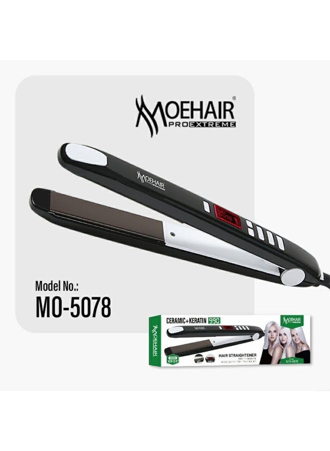 MoeHair Professional Ceramic & Keratin Hair Straightener – Advanced Heat Technology for Smooth, Shiny & Damage-Free Hair, Digital Display with Adjustable Temperature up to 990°F, Lightweight Sleek Design for Effortless Styling - Image 4