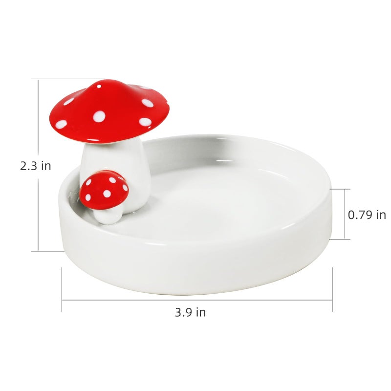 Niteangel Hamster Feeding & Water Bowls- Mushroom Ceramics Series Food Dish Feeding Bowls for Dwarf Syrian Hamsters Gerbils Mice Rats or Other Similar-Sized Small Pets (Feeding Bowl) - Image 3